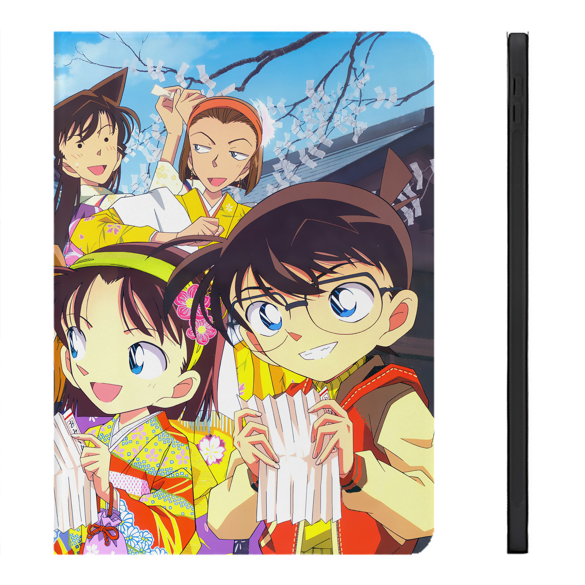 （画像用） 名探偵コナン Detective Conan IPadケース ペンホルダー付き ブックスタイルデザイン